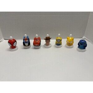 Custom Lot Of 7 Character Heads Good to Grow Disney, Marvel, Minions… Bottle Top